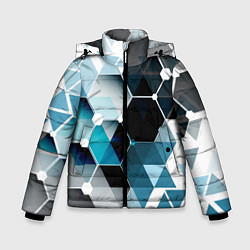 Куртка зимняя для мальчика Абстракция FLO, цвет: 3D-черный