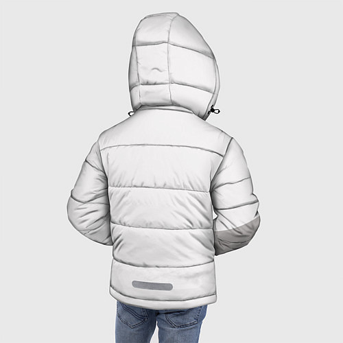 Зимняя куртка для мальчика Игра в кальмара: Маска квадрат / 3D-Красный – фото 4