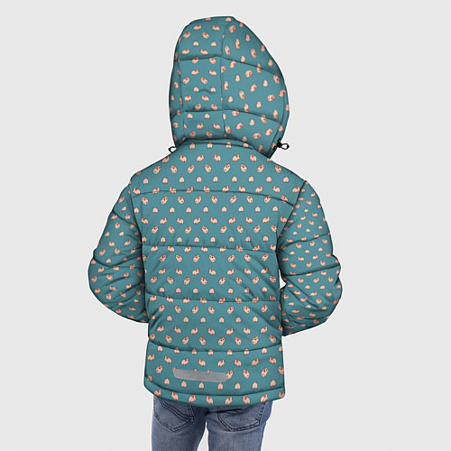 Зимняя куртка для мальчика Паттерн хомячков / 3D-Светло-серый – фото 4