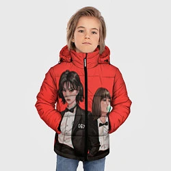 Куртка зимняя для мальчика Стильные 067 и 240, цвет: 3D-красный — фото 2