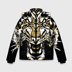 Куртка зимняя для мальчика Рычание джунглей, цвет: 3D-черный
