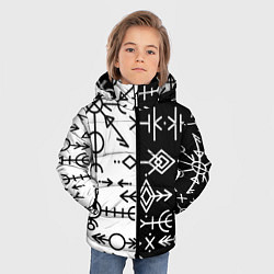 Куртка зимняя для мальчика ДРЕВНИЕ СЛАВЯНСКИЕ РУНЫ, цвет: 3D-светло-серый — фото 2