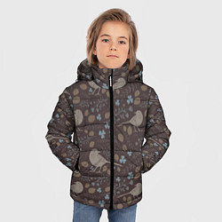 Куртка зимняя для мальчика Осенняя абстракция, цвет: 3D-черный — фото 2