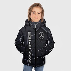 Куртка зимняя для мальчика Mercedes AMG 3D плиты, цвет: 3D-светло-серый — фото 2