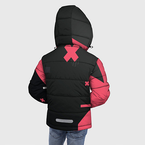 Зимняя куртка для мальчика Мерседес Mersedes / 3D-Красный – фото 4