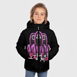 Куртка зимняя для мальчика Squid Game Guards, цвет: 3D-черный — фото 2