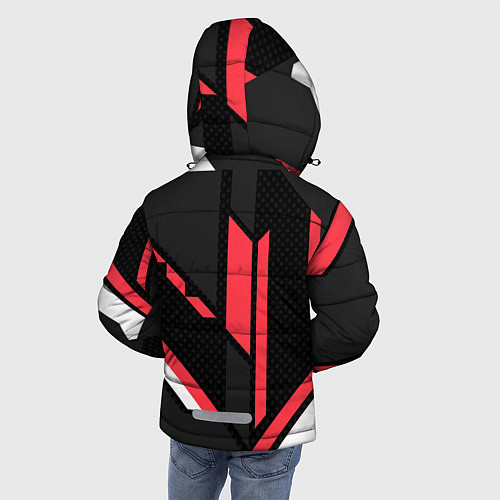 Зимняя куртка для мальчика MERCEDES-BENZ AMG GEOMETRY STRIPES RED / 3D-Красный – фото 4