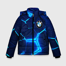Зимняя куртка для мальчика BMW LOGO 3Д ПЛИТЫ ГЕОМЕТРИЯ