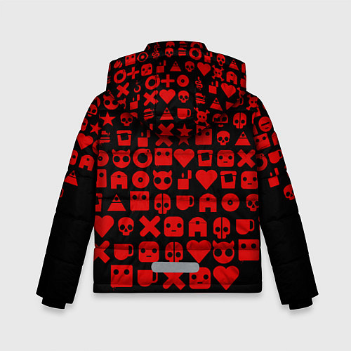 Зимняя куртка для мальчика Любовь, смерть и роботы пиктограммы / 3D-Черный – фото 2