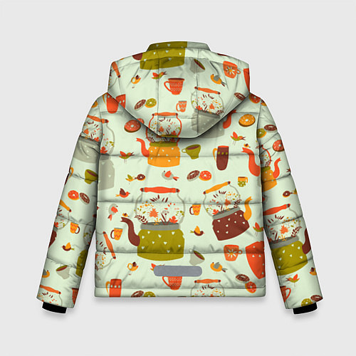 Зимняя куртка для мальчика Осенние чаепитие / 3D-Черный – фото 2