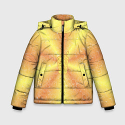 Куртка зимняя для мальчика Коктейль на фоне АПВ 10 2 6 14, цвет: 3D-черный