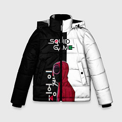 Куртка зимняя для мальчика Игра в кальмара SG, цвет: 3D-светло-серый