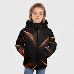 Куртка зимняя для мальчика Геометрическая абстракция, цвет: 3D-черный — фото 2