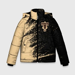 Куртка зимняя для мальчика Black clover bull, цвет: 3D-черный