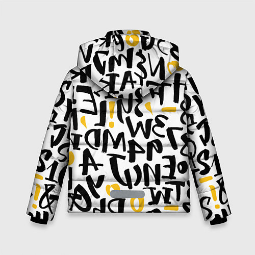 Зимняя куртка для мальчика Буквенный бум / 3D-Черный – фото 2
