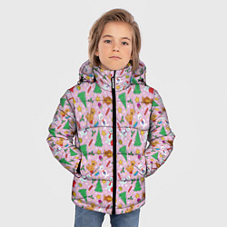 Куртка зимняя для мальчика Новогодние Зверюшки, цвет: 3D-светло-серый — фото 2