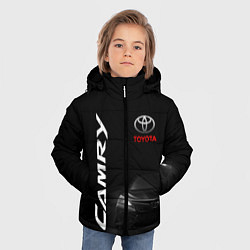 Куртка зимняя для мальчика Черная Тойота Камри, цвет: 3D-светло-серый — фото 2