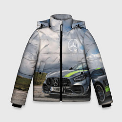 Куртка зимняя для мальчика Mercedes V8 Biturbo Racing Team AMG, цвет: 3D-красный