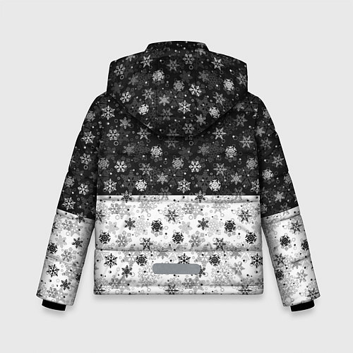 Зимняя куртка для мальчика С Новым Годом дед мороз и олень / 3D-Черный – фото 2