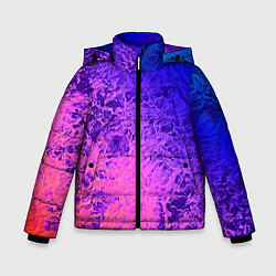 Куртка зимняя для мальчика Абстрактный пурпурно-синий, цвет: 3D-красный