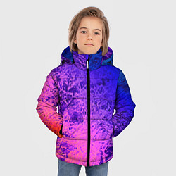 Куртка зимняя для мальчика Абстрактный пурпурно-синий, цвет: 3D-красный — фото 2