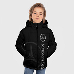 Куртка зимняя для мальчика Логотип Мерседес, цвет: 3D-черный — фото 2