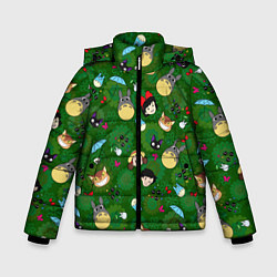 Куртка зимняя для мальчика Totoro&Kiki ALLSTARS, цвет: 3D-черный