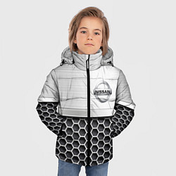 Куртка зимняя для мальчика Nissan Стальная решетка, цвет: 3D-черный — фото 2
