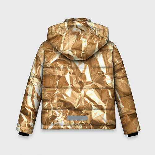 Зимняя куртка для мальчика Мятая Фольга / 3D-Черный – фото 2