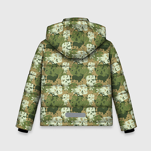 Зимняя куртка для мальчика Силуэты Черепов камуфляж / 3D-Черный – фото 2