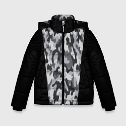 Куртка зимняя для мальчика Стиль - Камуфляж, цвет: 3D-черный