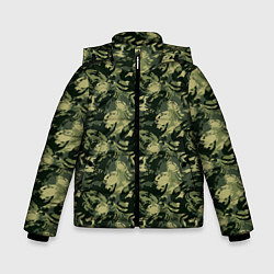 Куртка зимняя для мальчика Крабы камуфляж, цвет: 3D-черный