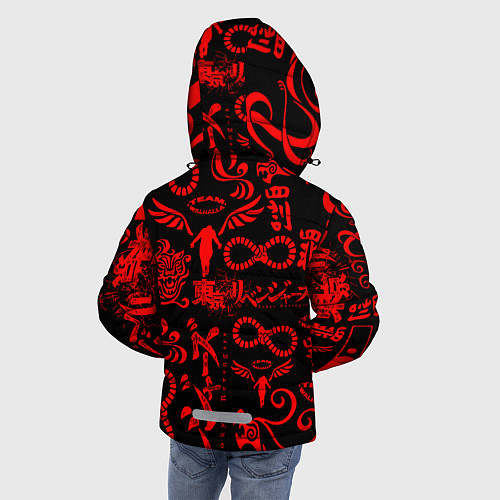 Зимняя куртка для мальчика ТОКИЙСКИЕ МСТИТЕЛИ КРАСНЫЕ ТАТУ / 3D-Красный – фото 4