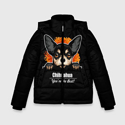 Куртка зимняя для мальчика Чихуахуа Chihuahua, цвет: 3D-светло-серый