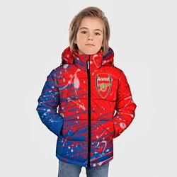 Куртка зимняя для мальчика Arsenal: Фирменные цвета, цвет: 3D-черный — фото 2