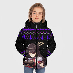 Куртка зимняя для мальчика БЕЙ ДОУ НОВОГОДНИЙ, цвет: 3D-черный — фото 2