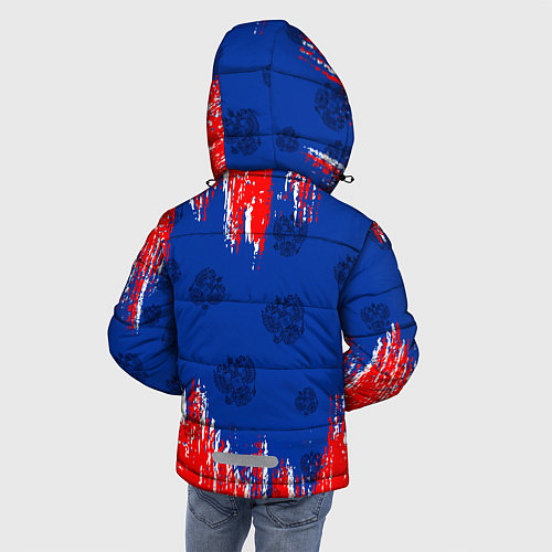Зимняя куртка для мальчика Патриот России Я Русский! / 3D-Красный – фото 4