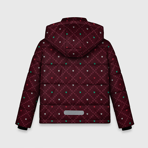 Зимняя куртка для мальчика Knitted Texture / 3D-Черный – фото 2