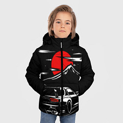 Куртка зимняя для мальчика MAZDA RX 7 Мазда при свете красной луны, цвет: 3D-красный — фото 2