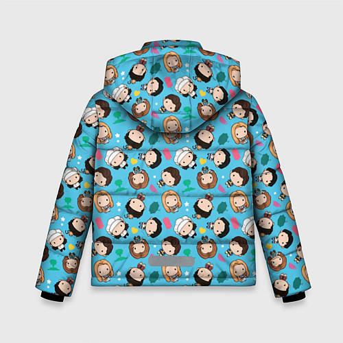Зимняя куртка для мальчика Паттерн с друзьями / 3D-Черный – фото 2