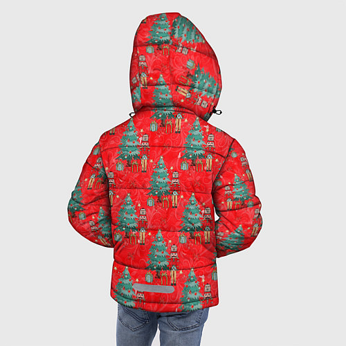 Зимняя куртка для мальчика Щелкунчик Новый год / 3D-Красный – фото 4