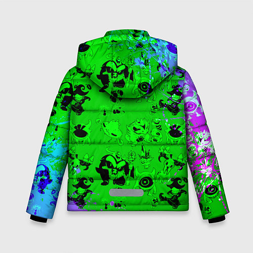 Зимняя куртка для мальчика Монстрыmonsters / 3D-Черный – фото 2