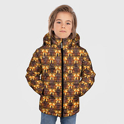 Куртка зимняя для мальчика Бантики паттерн, цвет: 3D-светло-серый — фото 2