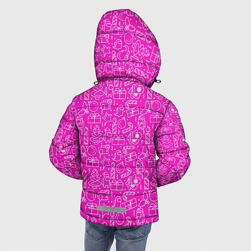 Зимняя куртка для мальчика Рattern аmong us / 3D-Светло-серый – фото 4
