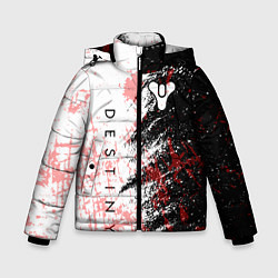Куртка зимняя для мальчика Destiny Кровавые пятна, цвет: 3D-светло-серый