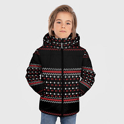 Куртка зимняя для мальчика НОВОГОДНИЙ ПАТТЕРН SWEATER, цвет: 3D-черный — фото 2