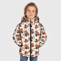 Куртка зимняя для мальчика Собака Родезийский Риджбек, цвет: 3D-светло-серый — фото 2