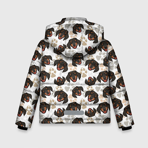 Зимняя куртка для мальчика Такса Dachshund Dog / 3D-Черный – фото 2