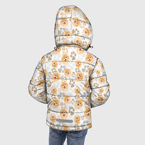 Зимняя куртка для мальчика Собака Чау-Чау / 3D-Светло-серый – фото 4