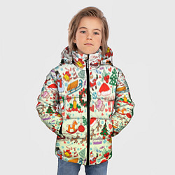 Куртка зимняя для мальчика Самый новогодний принт, цвет: 3D-светло-серый — фото 2